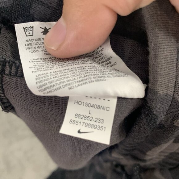 Nike Sweatpants Mens Large Tech Fleece Black Camo Joggers Track Workout 682852 - Picture 10 of 13